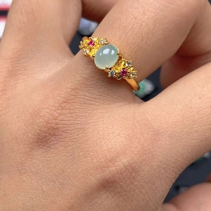 翡翠未镶嵌戒指戒指