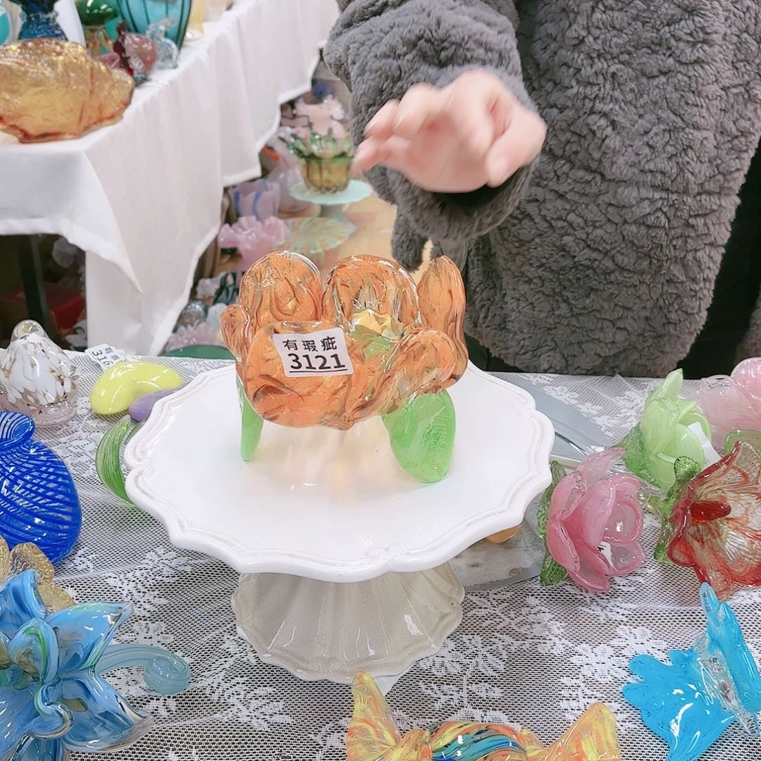 瑕疵福利琉璃花瓶摆件艺术品