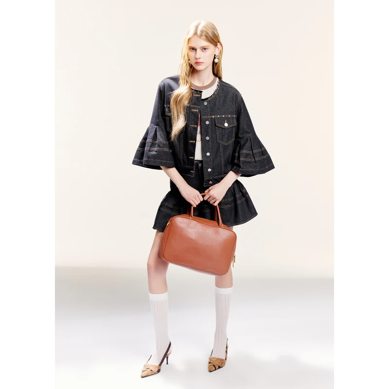 missCOCOON喇叭七分袖牛仔外套25上衣0071