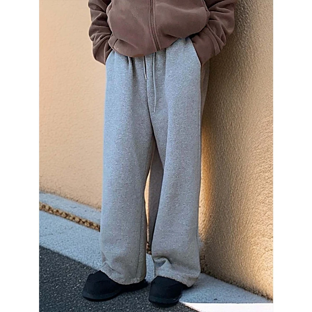 张桶桶QC【松弛卫裤】直筒可束脚休闲卫裤加绒显瘦宽松STD77289