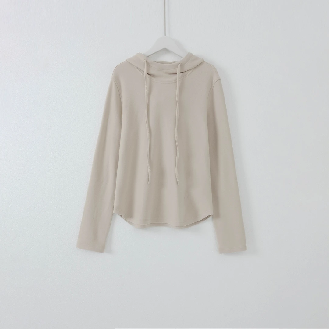 几里与麻 休闲显瘦连帽套头长袖T恤 衣长58胸围92 2090141