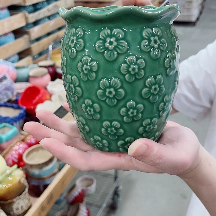 有孔，凑10元包邮陶瓷花盆发货！