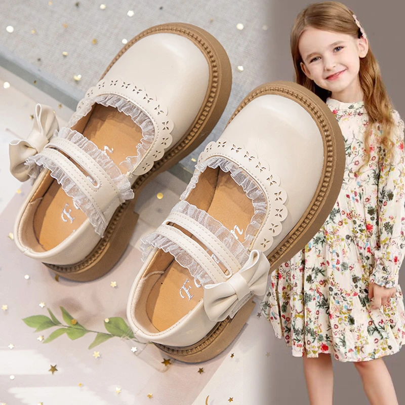女童鞋子儿童公主鞋2025年春季新款中大童秋款小皮鞋英伦风单鞋