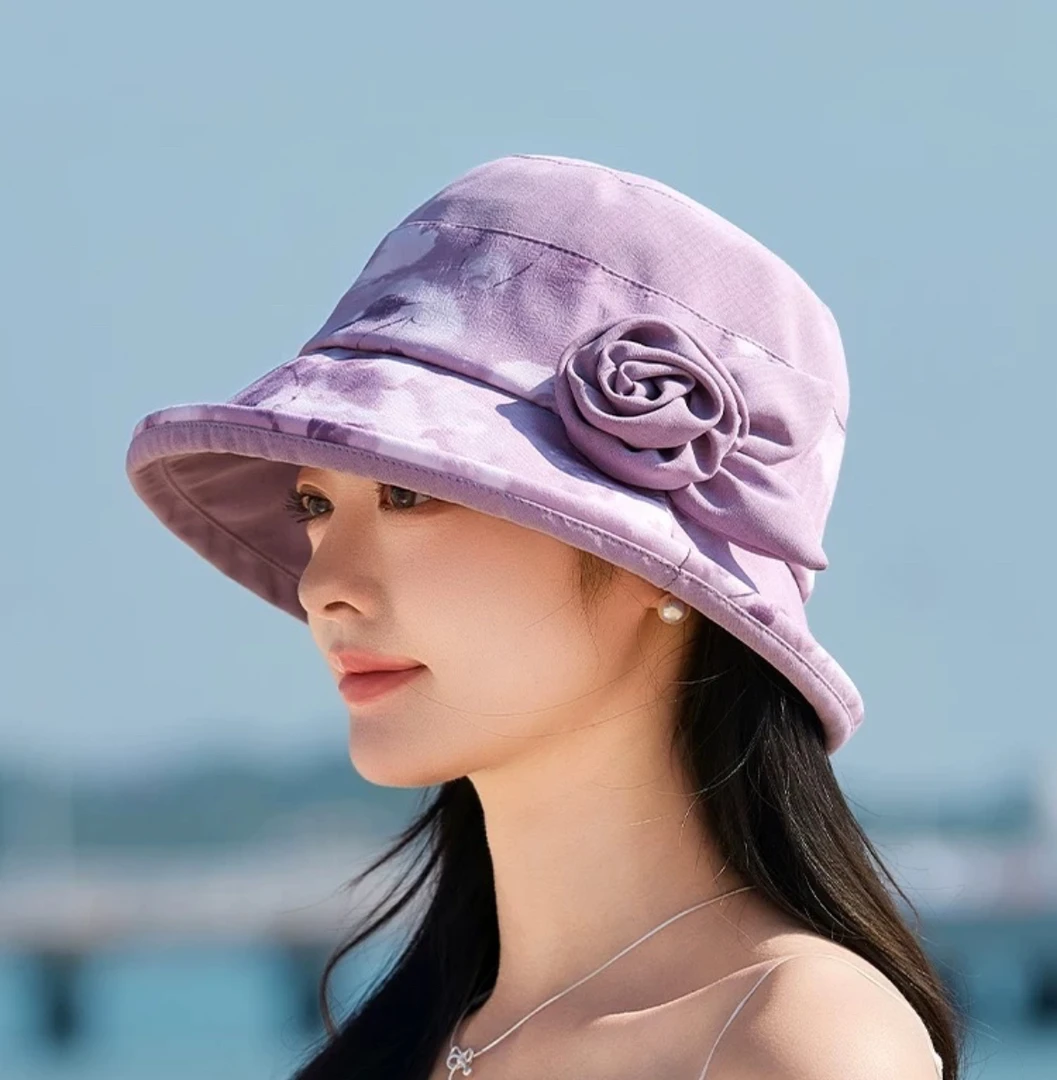 春夏中老年人帽子女妈妈遮阳帽薄凉帽防晒盆帽夏季奶奶透气太阳帽