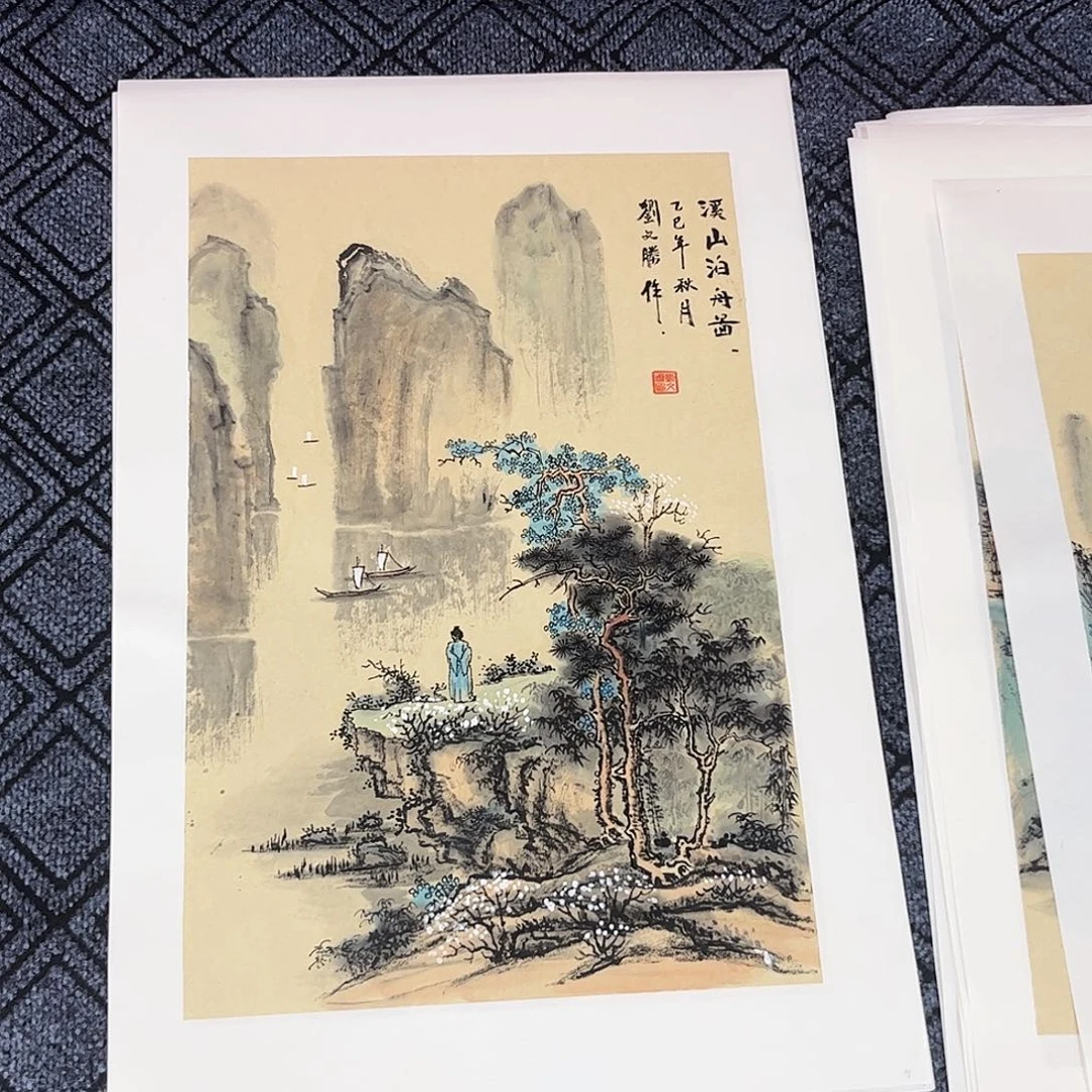 橘***猪国画刘之腾老师四尺三开山水奇