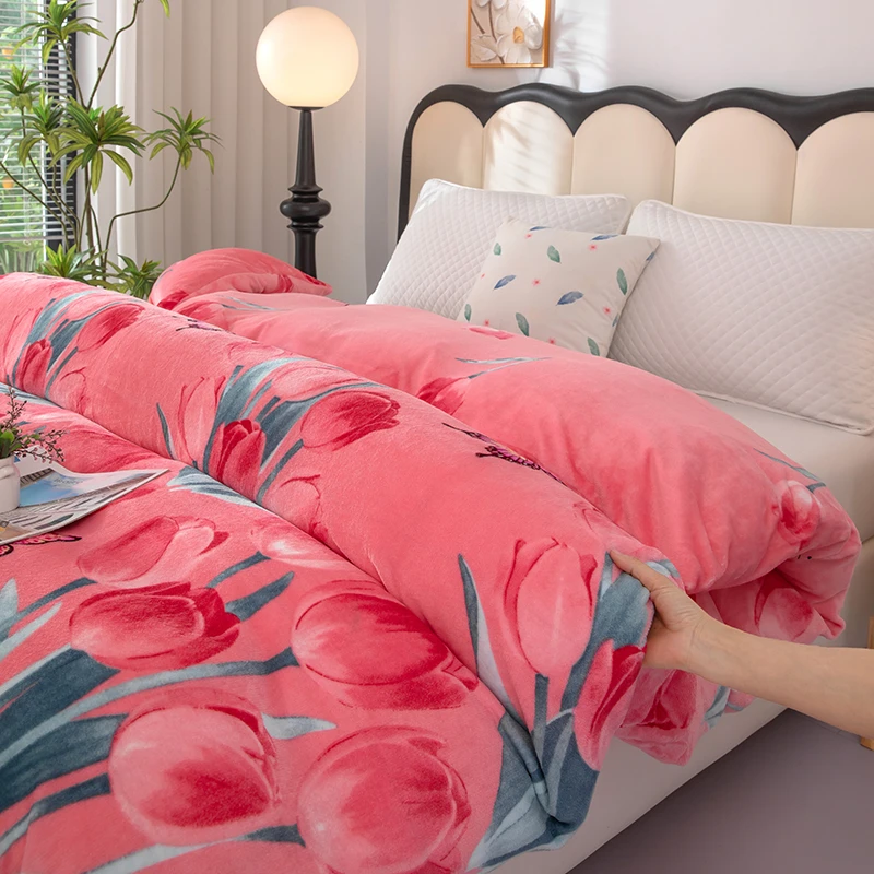 【冬款上新】高档加厚牛奶绒被套双面绒单人双人加绒被罩冬季无静电