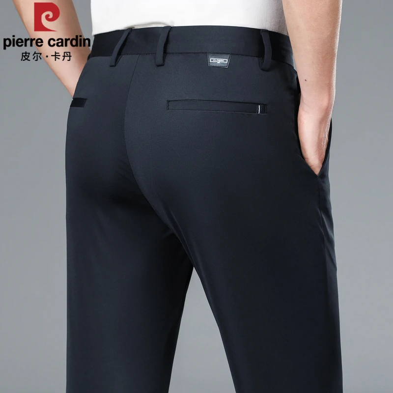 皮尔卡丹高端春夏薄款休闲裤四面弹力青中年男裤子商务直筒西裤男