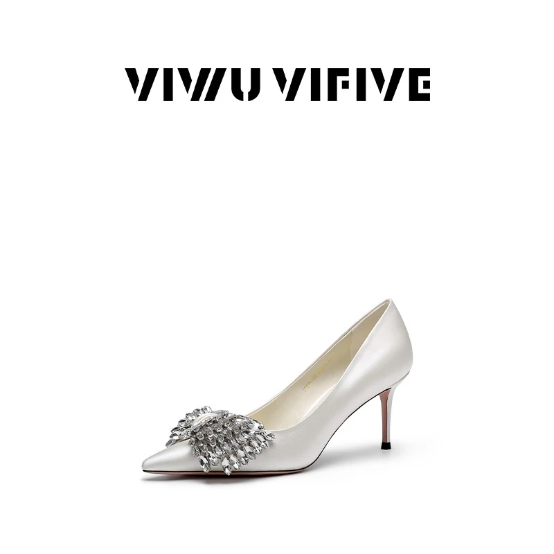 V5 VIWU.VIFIVE「天使之翼·高跟」25春季新欧若风女鞋满钻蝴蝶结高