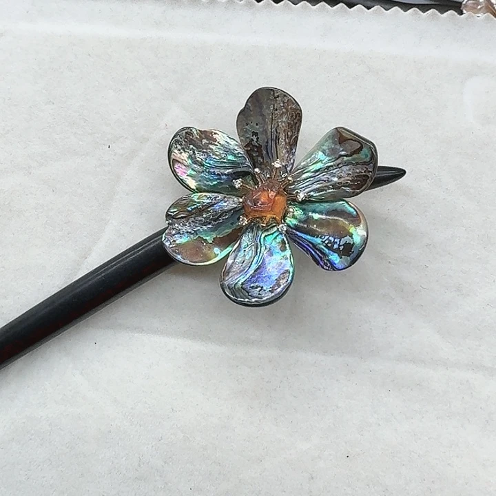 淡水珍珠发饰银S925镶嵌