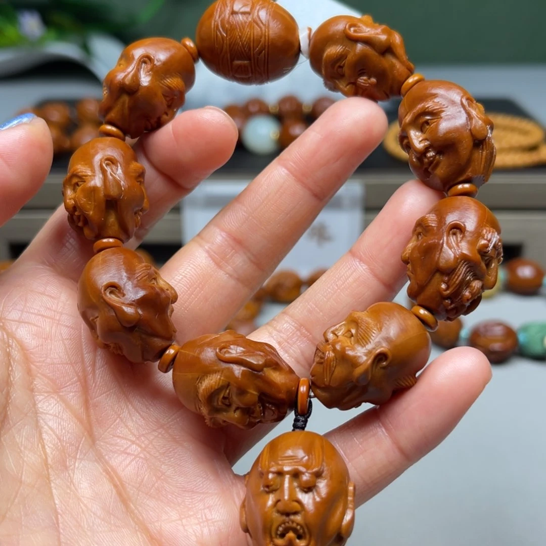 吊坠橄榄核十八罗汉手串