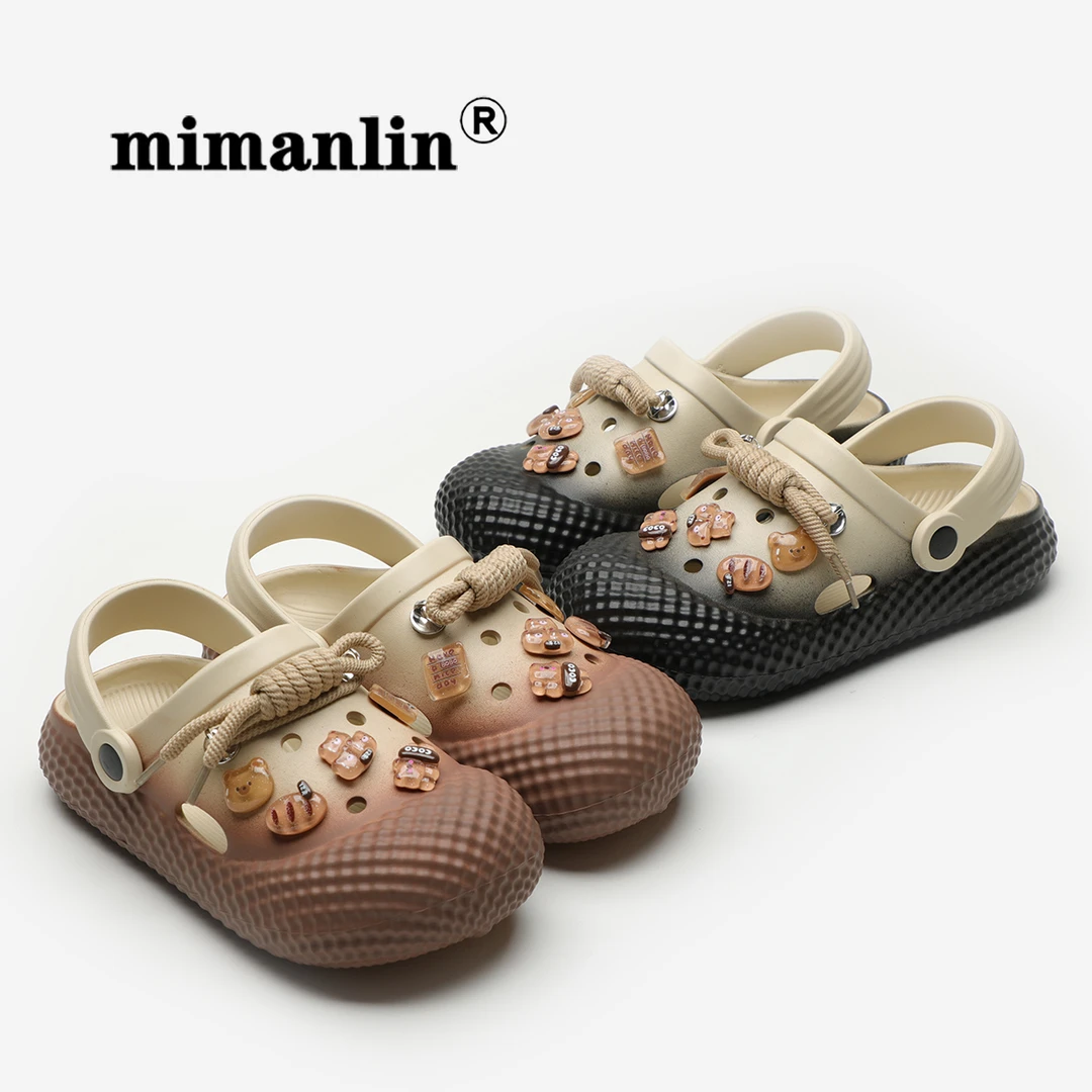 米曼琳情侣洞洞鞋男女夏天外穿防滑厚底甜酷风新款包头沙滩凉拖鞋