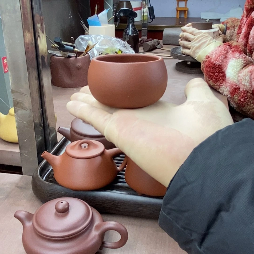 紫砂茶壶喂****鱼紫砂壶杯子