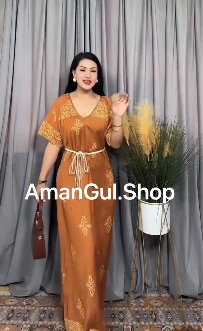 圆领宽松腰夏季印花吊带连衣裙百搭轻奢拼接优雅抽绳