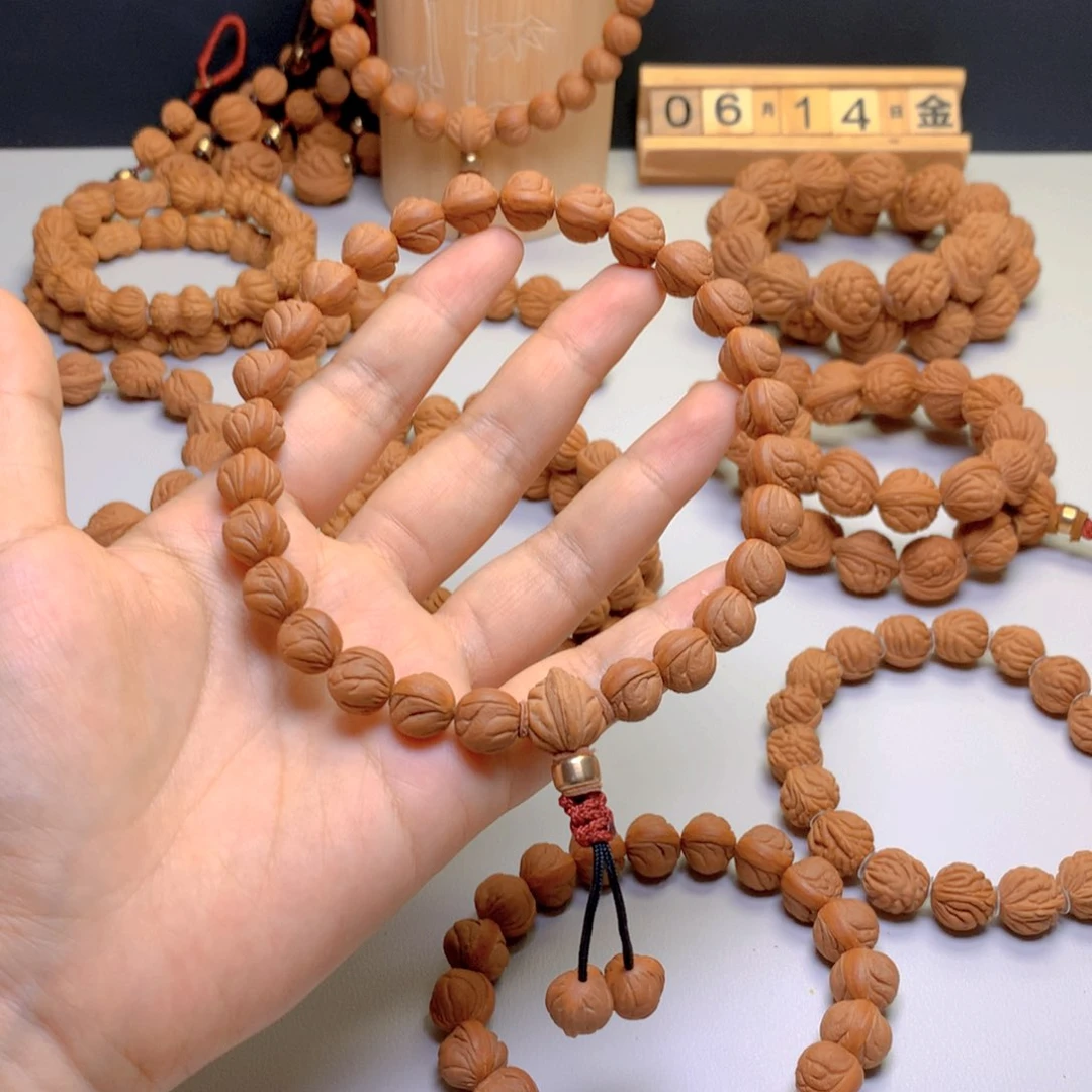 桃核手串少**特11玉龙脊手持