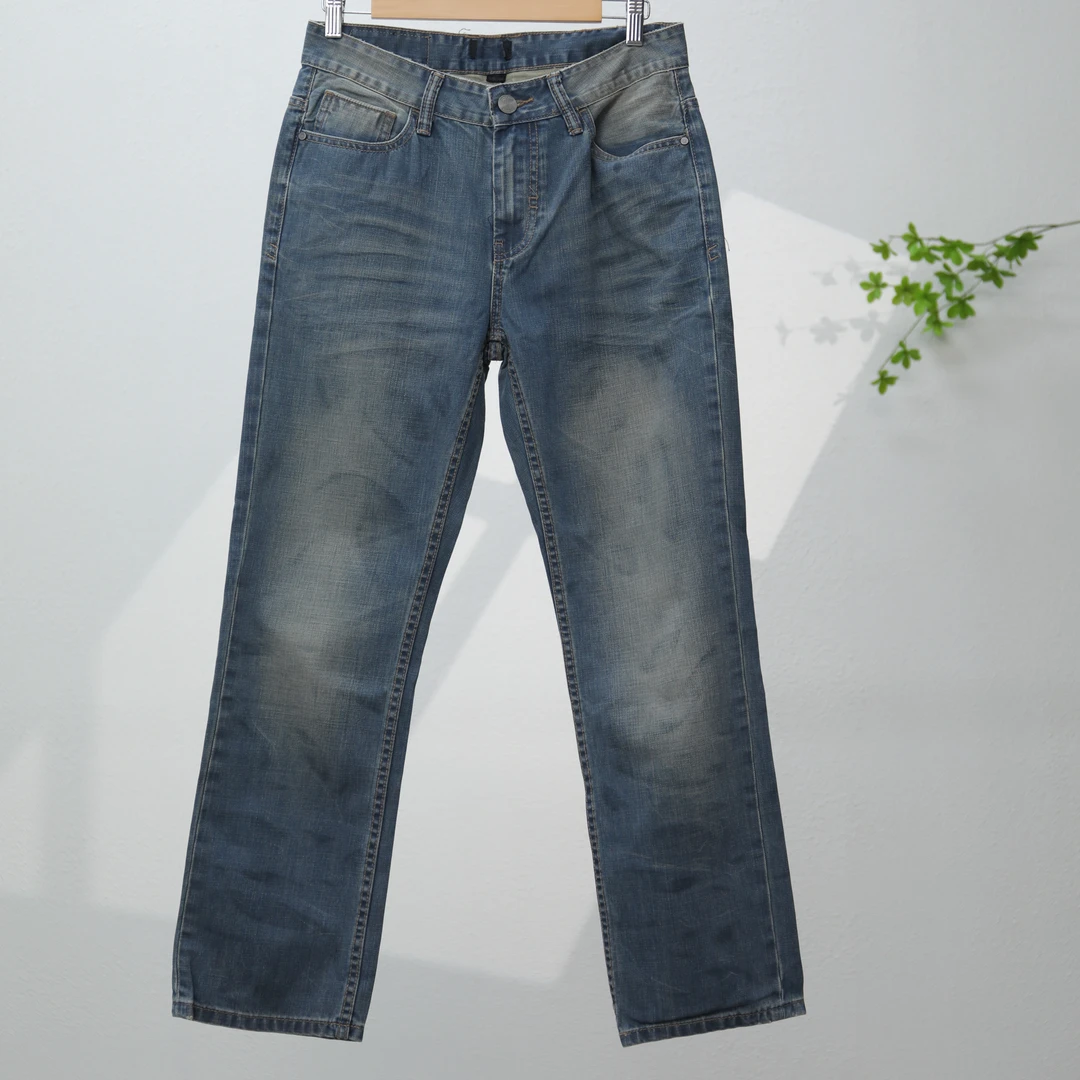 潮流男女帅气时尚百搭蓝色牛仔长裤0811-A1-6