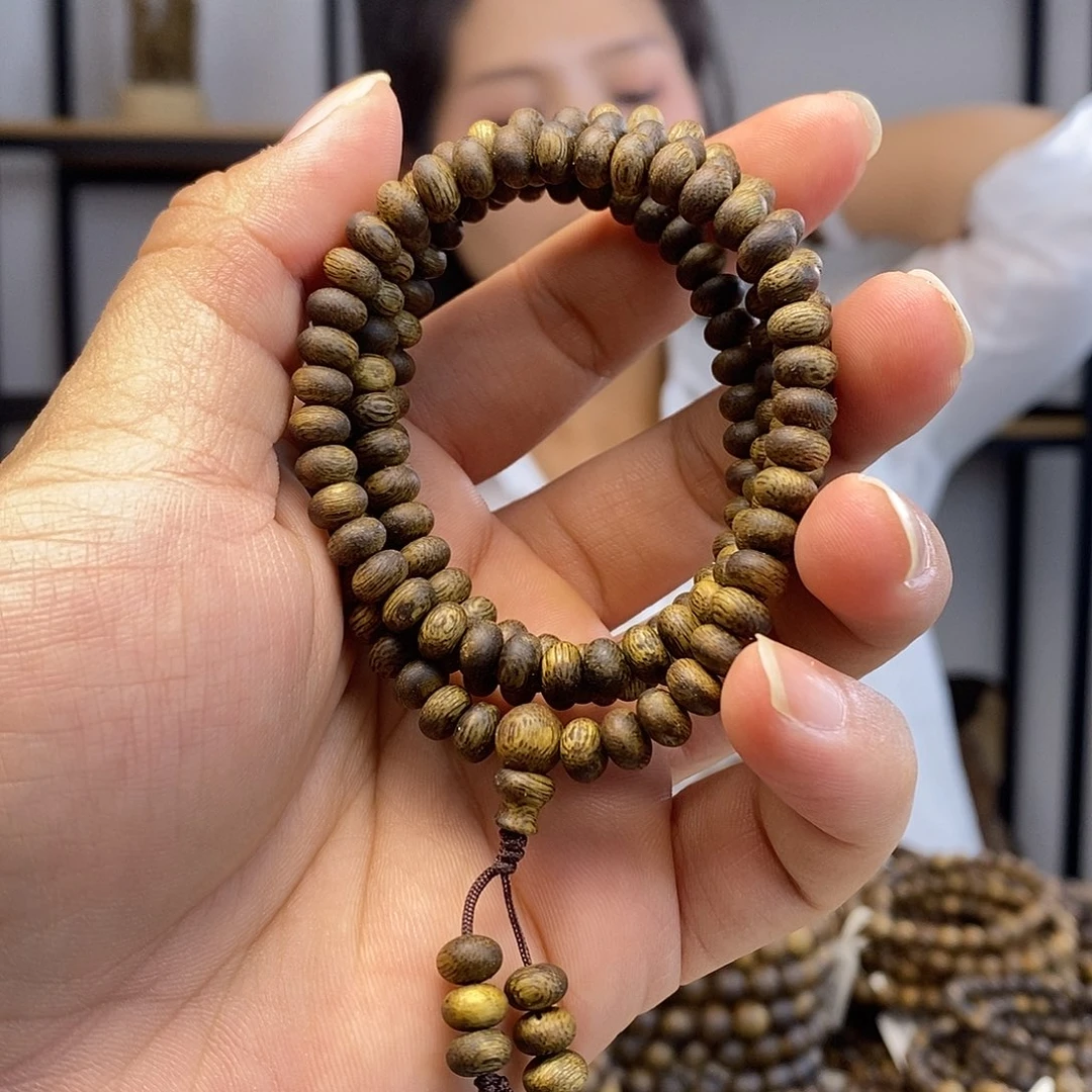 沉香手串奇楠沉香算盘珠0.6多圈10.3克