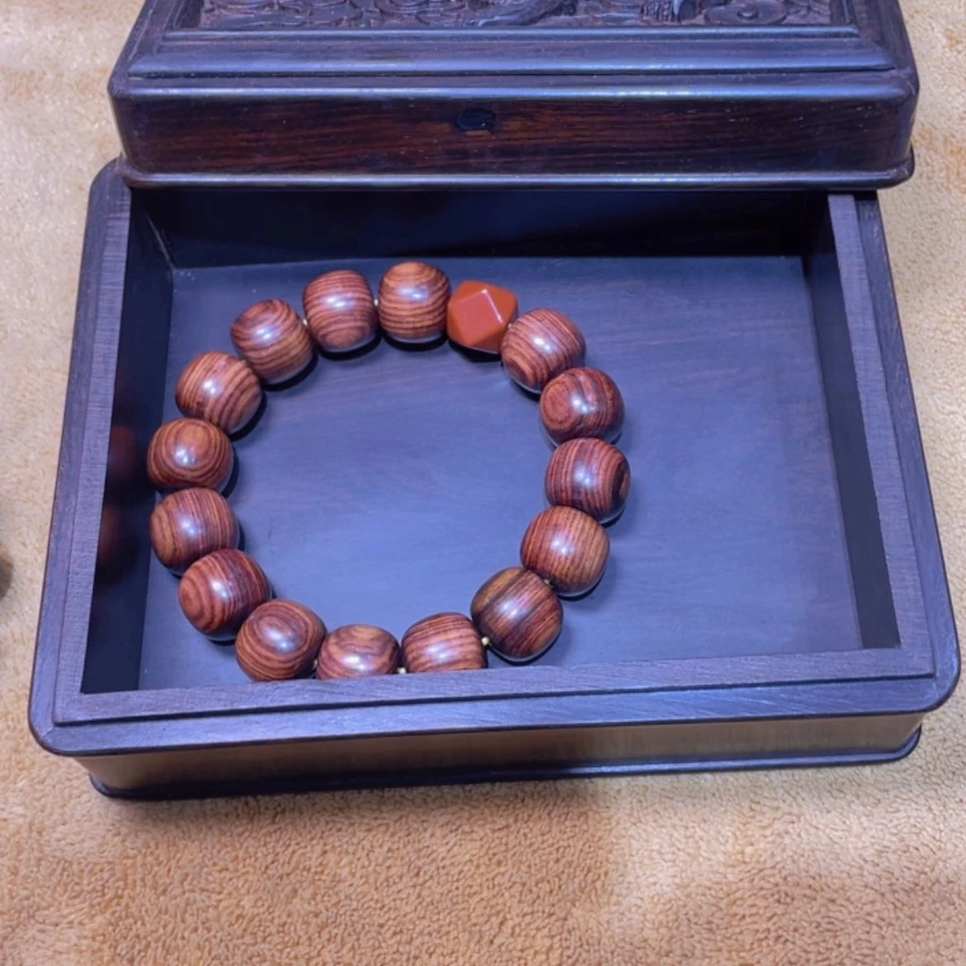 【闪购商品】黄花梨/降香黄檀手串/手链海南黄花梨 紫油梨1.5老型