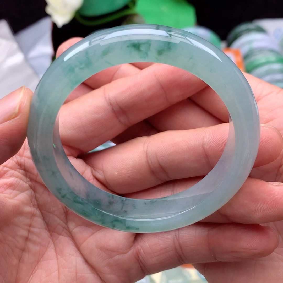 翡翠手镯未镶嵌蓝*缅甸翡翠