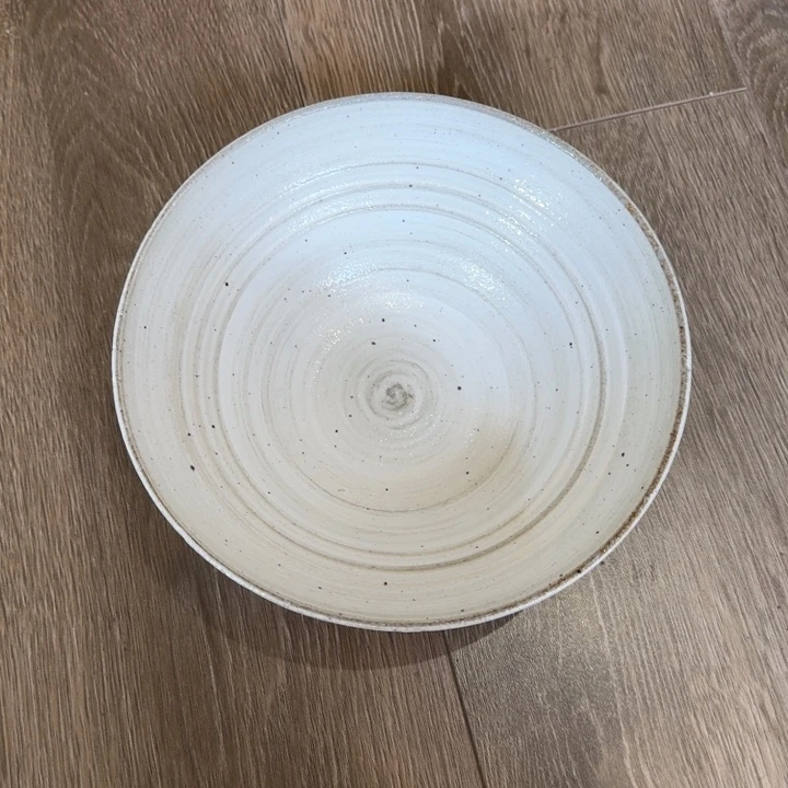 ****羽日式粉引八寸微瑕深碗