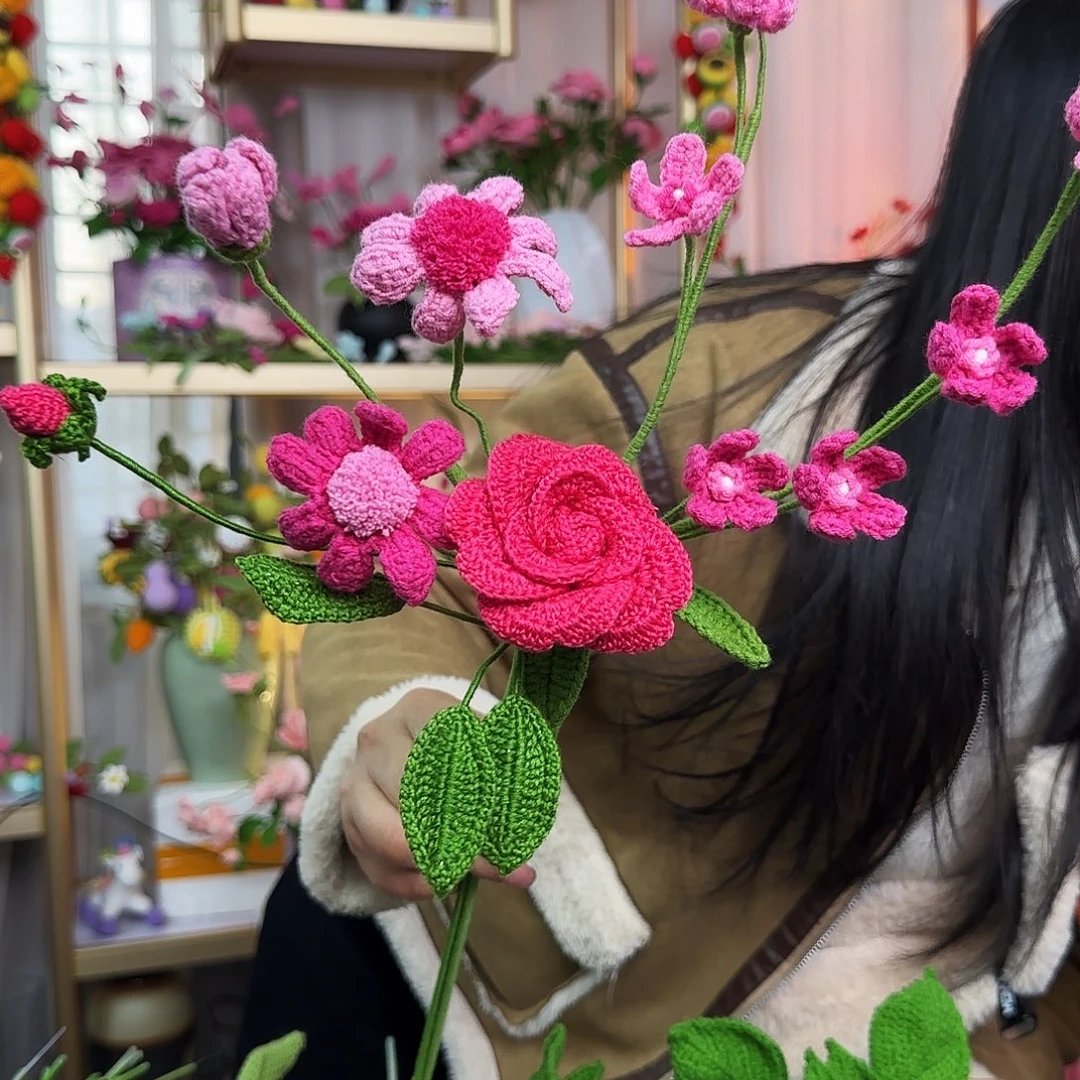 手工钩织设计花束