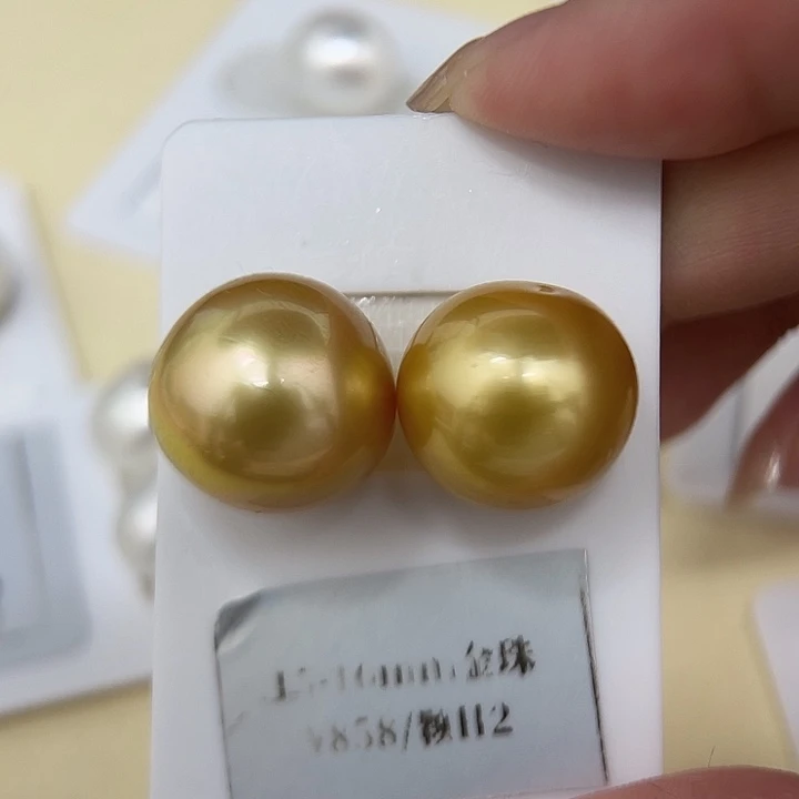 颈饰未镶嵌海水珍珠15-16mm 金珠H2
