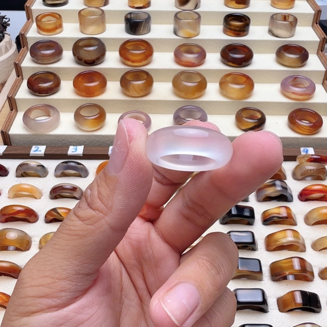 玛瑙/玉髓戒圈未镶嵌14圈福利