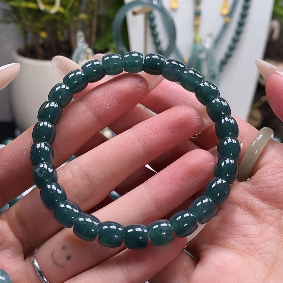 未镶嵌手链翡翠7.5mm直切珠