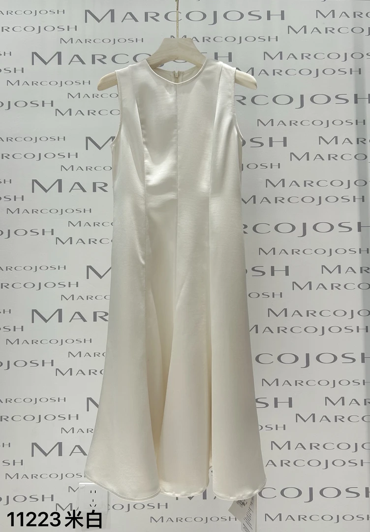 醋酸无袖荷叶裙常规A型裙连衣裙时尚轻奢设计师女装气质11223