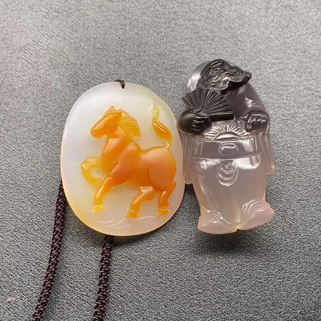 玛瑙/玉髓吊坠(不含链)未镶嵌齐**圣