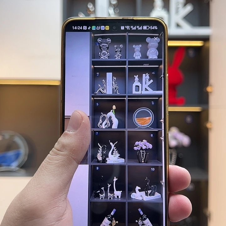 陶瓷直播间现场搭配十二个摆件套装