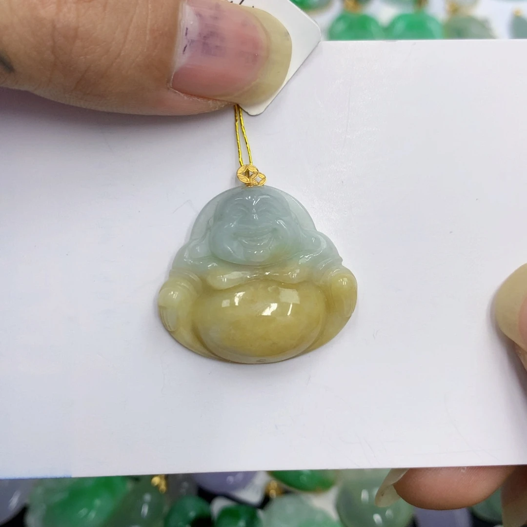 颈饰18K金镶嵌翡翠翡翠