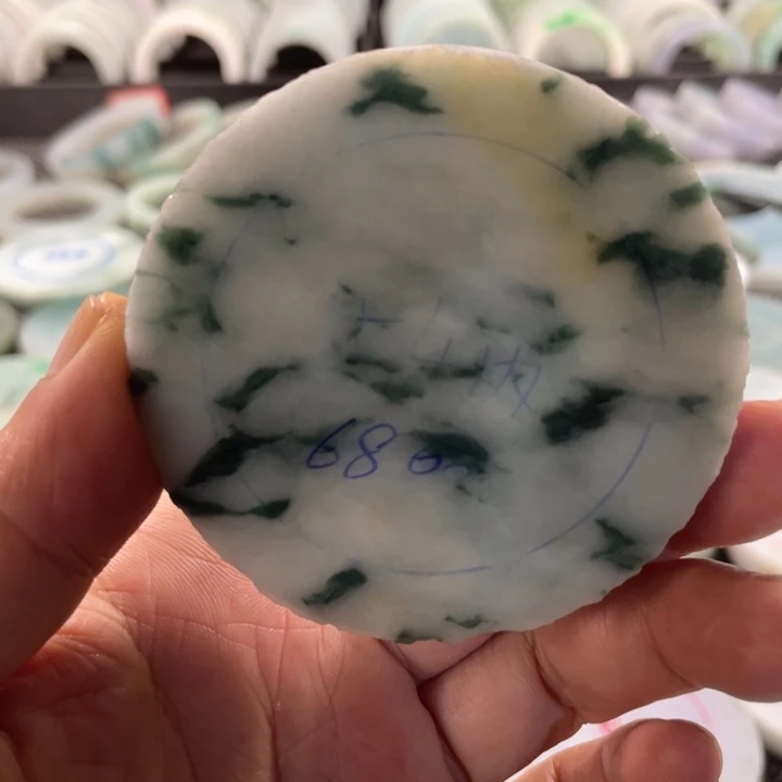 翡翠未镶嵌手镯天然缅甸翡翠手镯饼a货