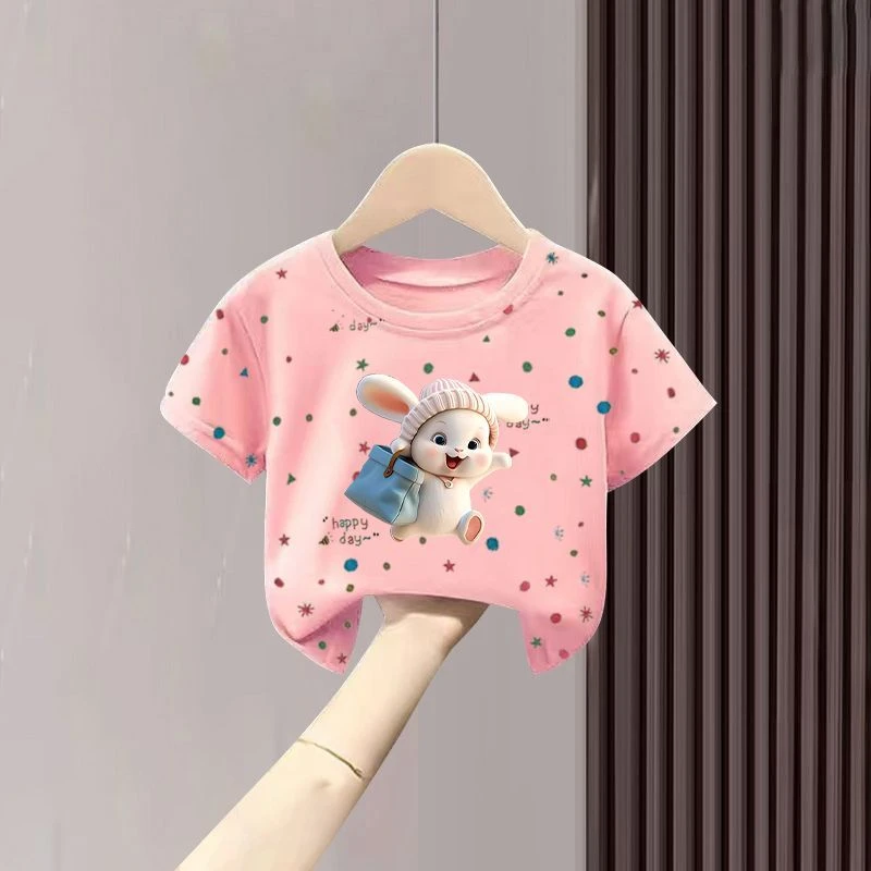 纯棉儿童短袖夏季新款宽松t恤中小童女宝宝半袖孩子ins上衣打底衫