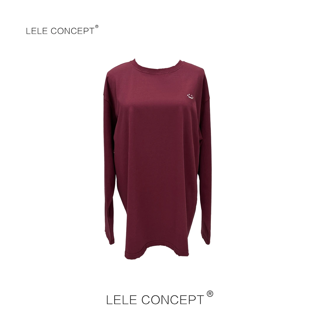 LELE CONCEPT｜「夭夭」 时尚百搭卡通脸长袖T恤TX030