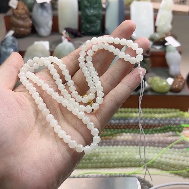 和田玉未镶嵌挂件白玉卡6