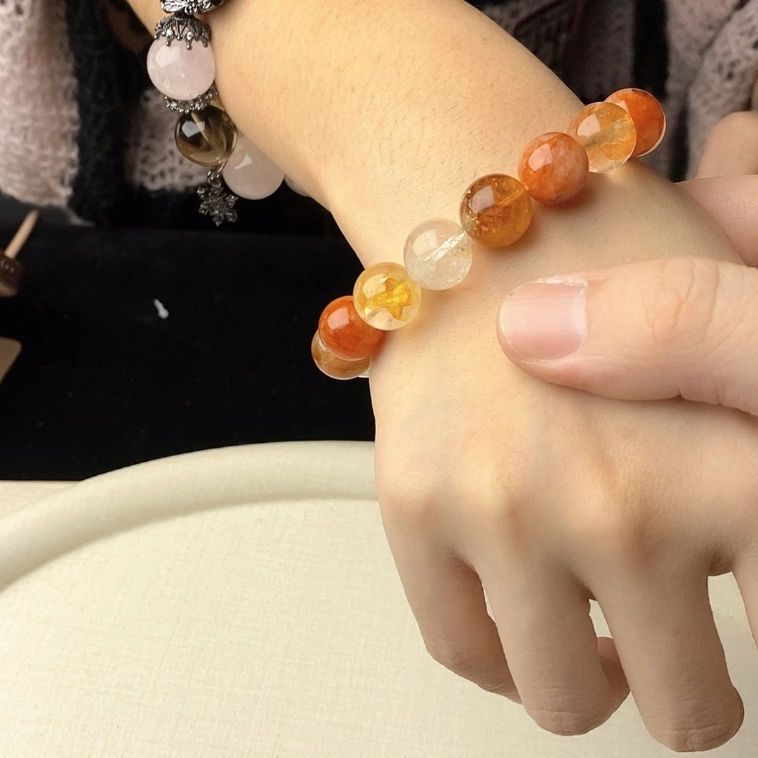 银S925镀金镶嵌手链水晶