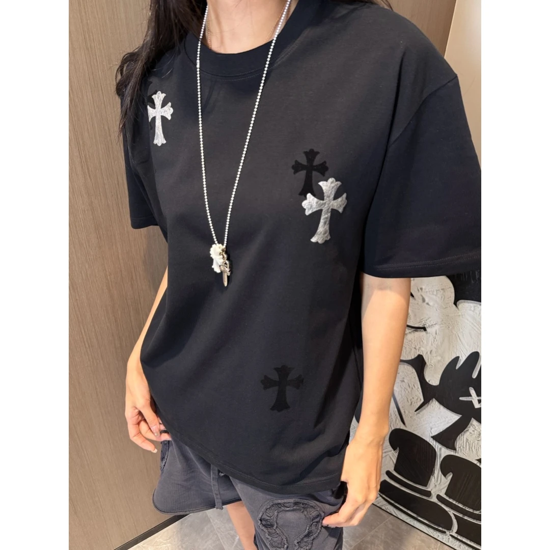 【现货-重工】重磅奢品潮牌纯棉T恤男女同款宽松短袖上衣K429