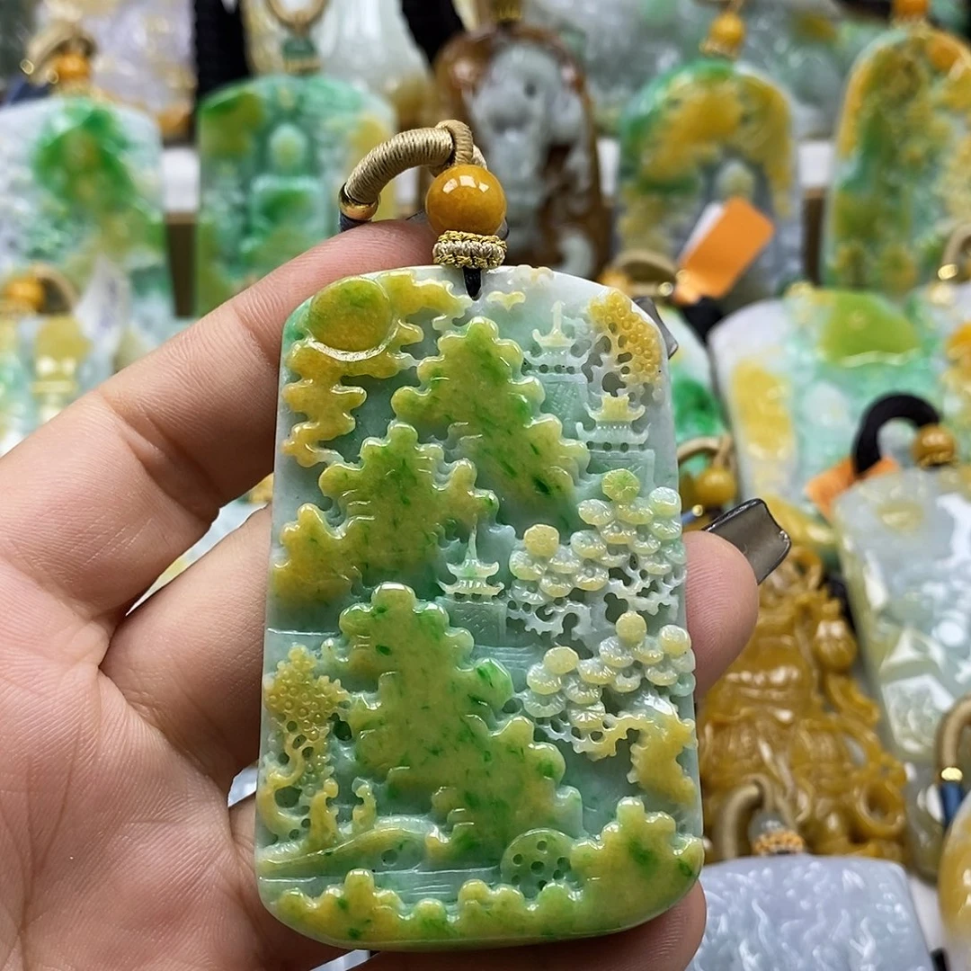 翡翠未镶嵌颈饰天然a货翡翠