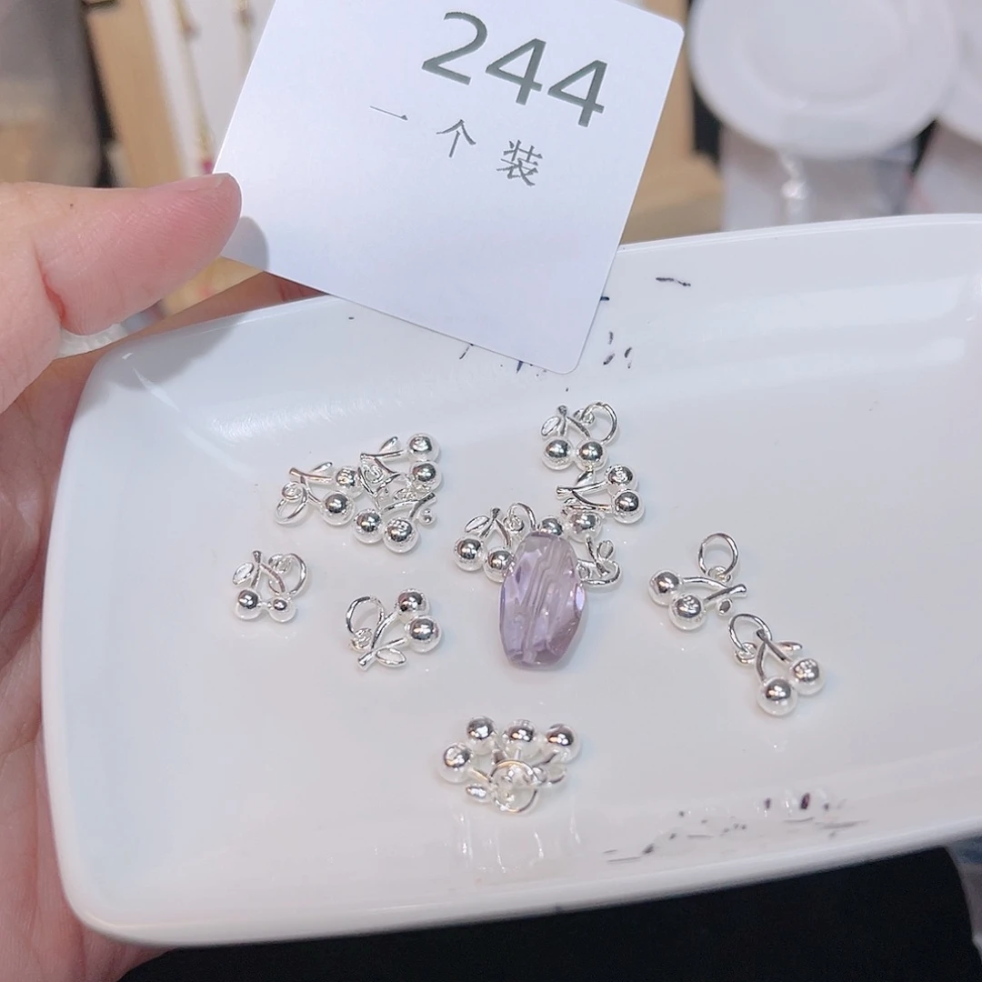 紫晶珠宝半成品银S925镶嵌244