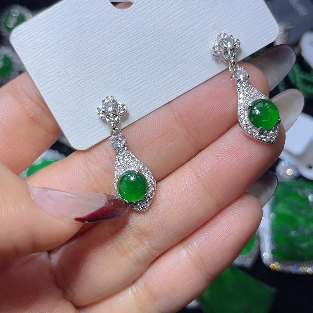 翡翠颈饰银S925镶嵌翡翠