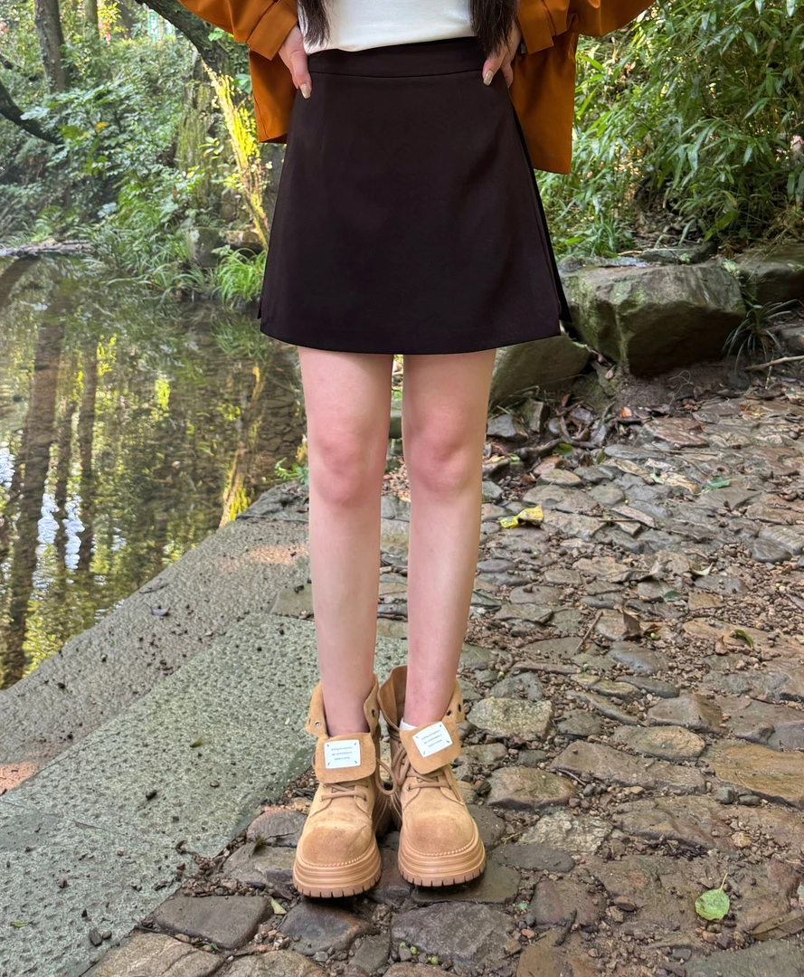 NANJIE/楠姐【百搭利器】秋季显瘦高腰短款半身裙裤XNS6604