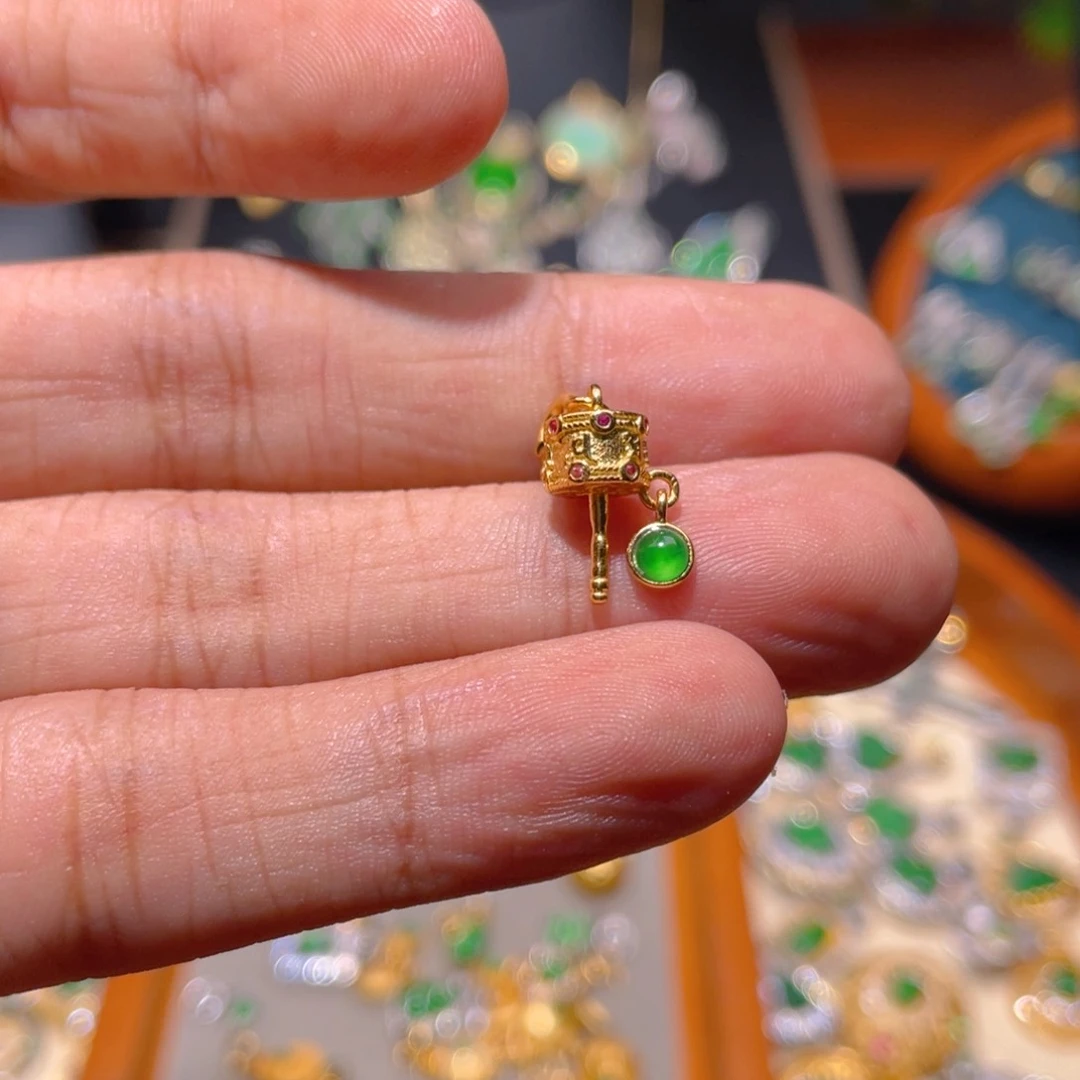 翡翠银S925镶嵌颈饰