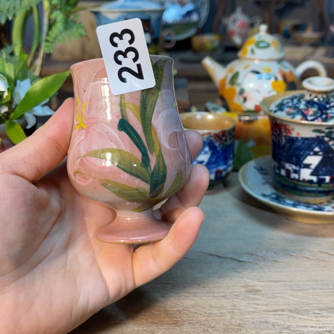 杯素浅陶瓷手工手绘