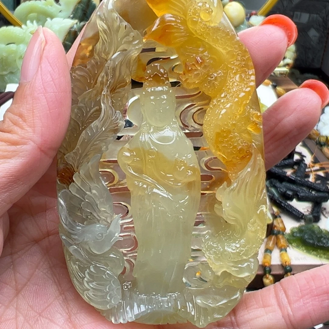 岫玉未镶嵌挂件挂件