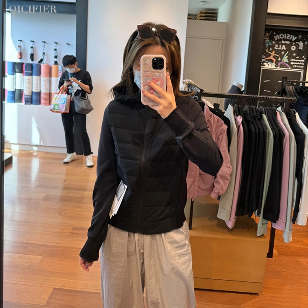 内购95鹅 科技黑冬季连帽加厚保暖白鹅绒运动羽绒服 727