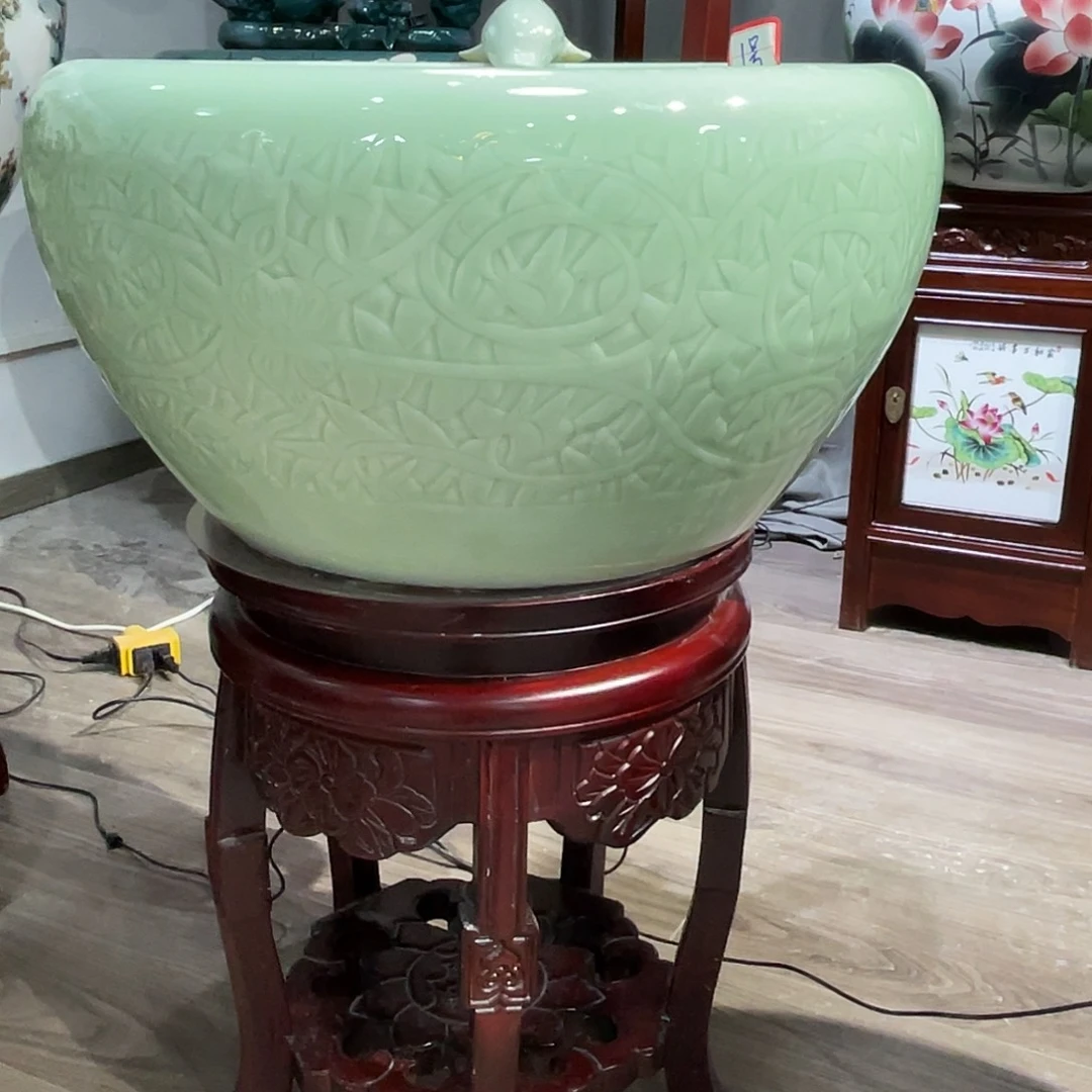 涂***进实木精品清釉鱼缸不带灯