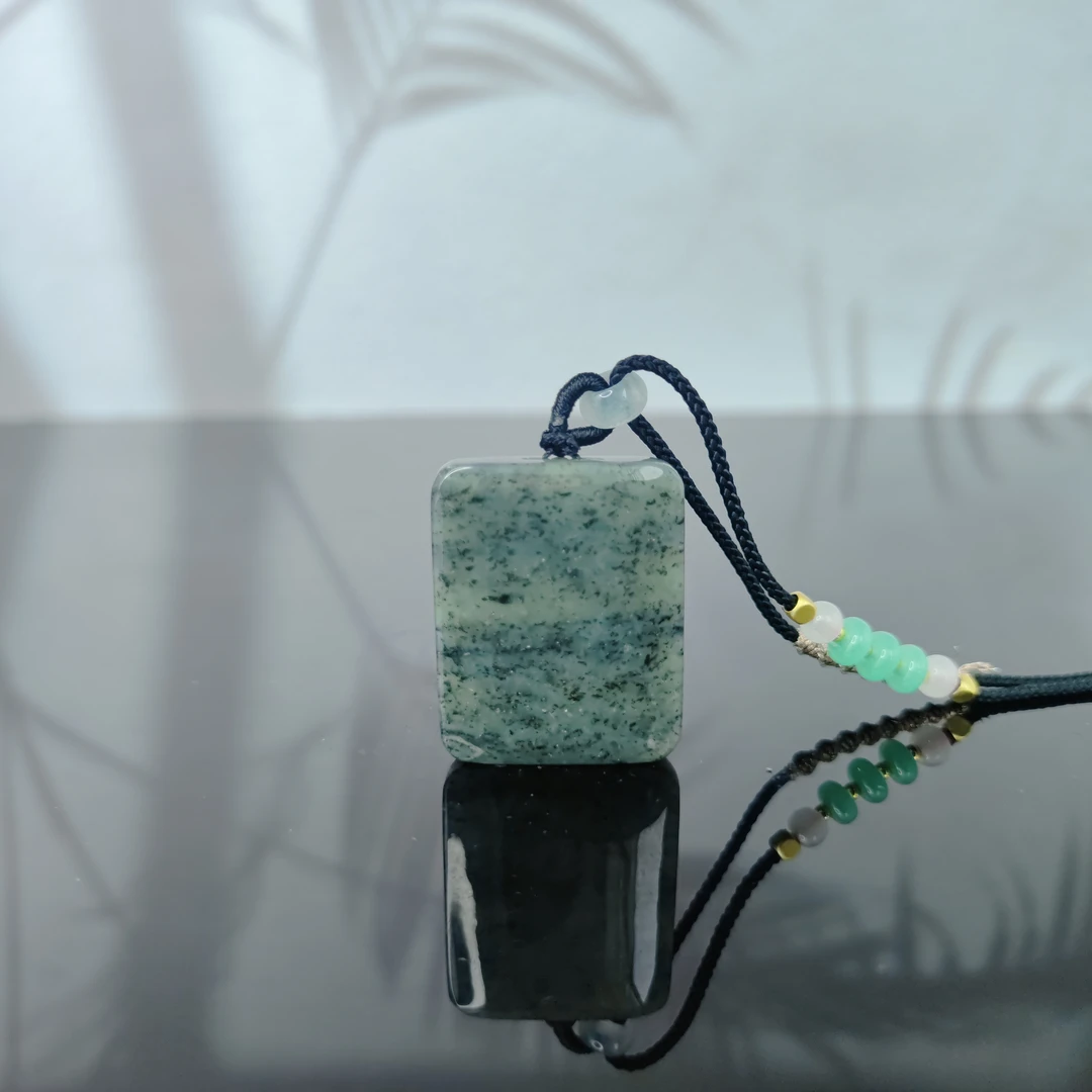 F和田玉无事牌吊坠2103