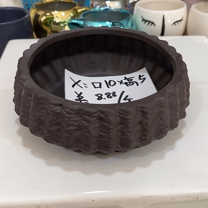摆件陶盆有孔 微瑕介意勿拍
