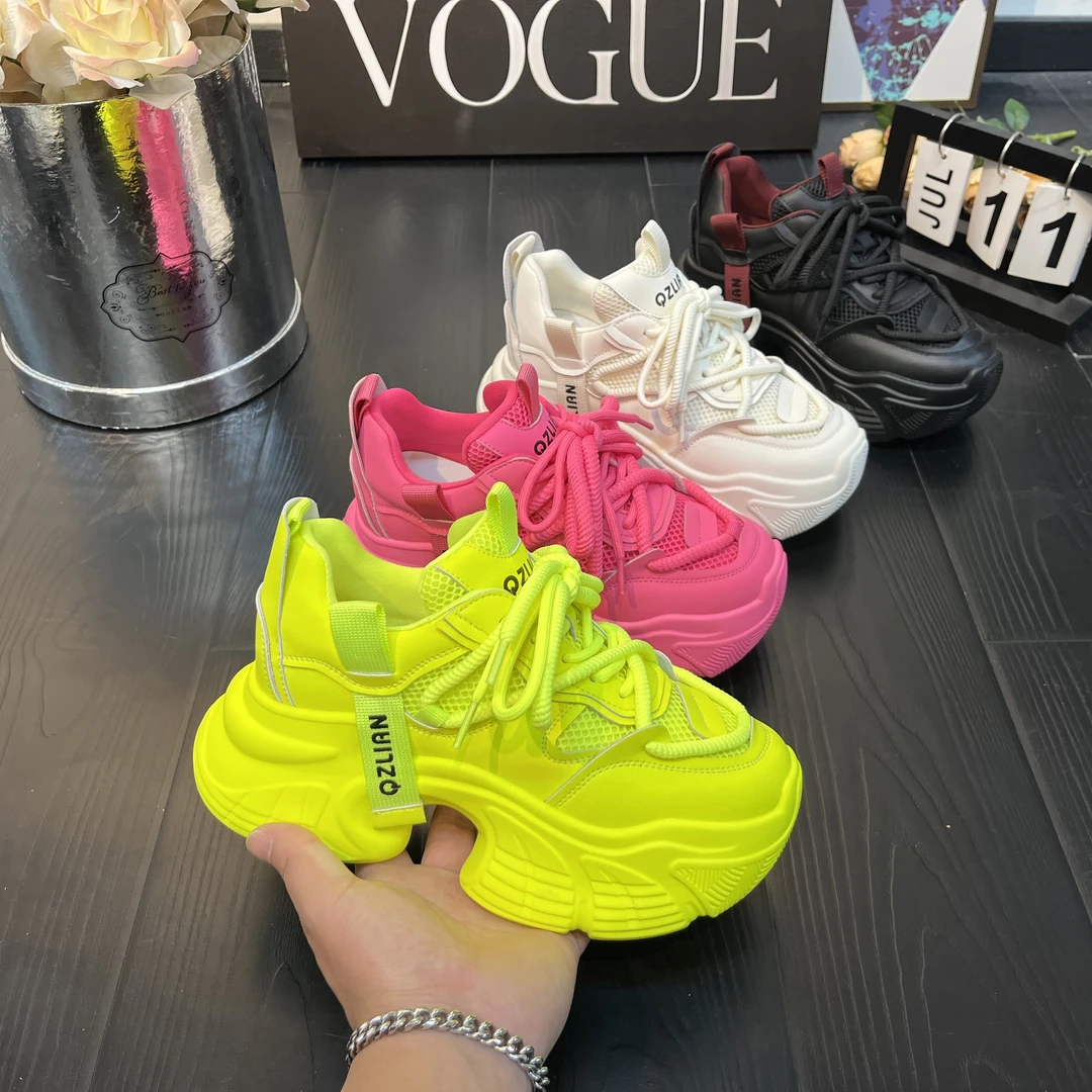 千之恋E增高6CM2025春季新款运动时尚百搭休闲风厚底潮流女鞋5570