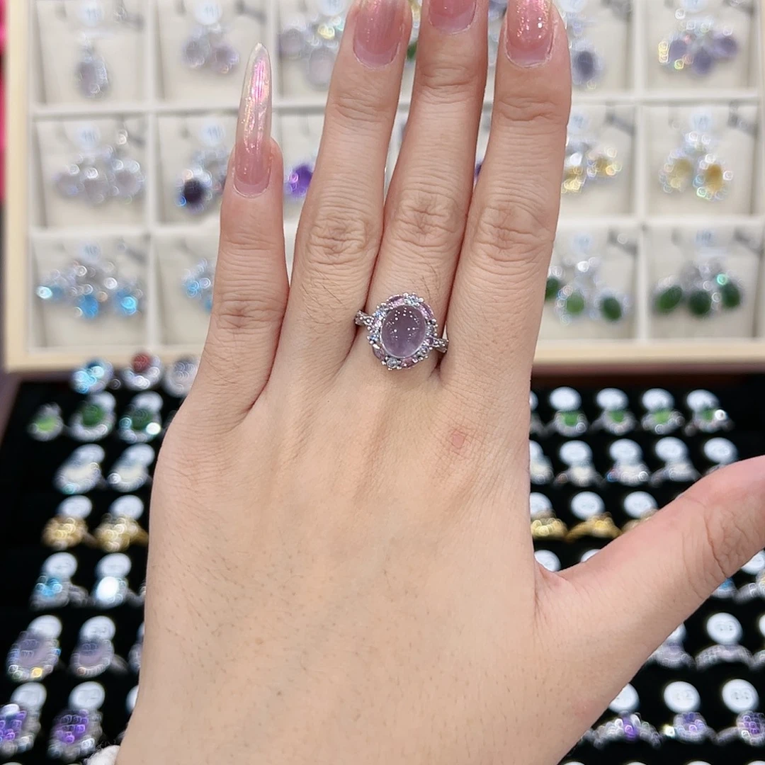 萤石银S925镶嵌戒指